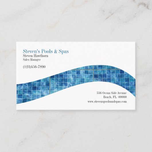 Pools en spa's visitekaartje (Voorkant)
