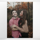 Pools Engels Niebieskie Kwiaty Blue Flowers Drieluik Uitnodiging (Binnenkant midden)