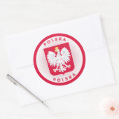 Pools erfgoedembleem ronde sticker (Envelop)