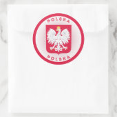 Pools erfgoedembleem ronde sticker (Tas)