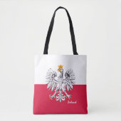 Pools Flag & Eagle, Polen mode / sportfans Tote Bag (Voorkant)