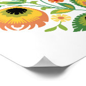 Pools Floral Bright Yellow Papercut Design Poster (Hoek)