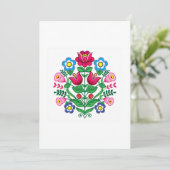 Pools Folk Art Colorful Wenskaart Bedankkaart (Staand voorkant)