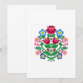 Pools Folk Art Colorful Wenskaart Bedankkaart (Voorkant / Achterkant)