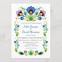 Pools Folk Flowers Blue Lavender