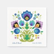 Pools Folk Flowers Blue Lavender