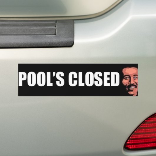 Pools gesloten bumpersticker (Op auto)