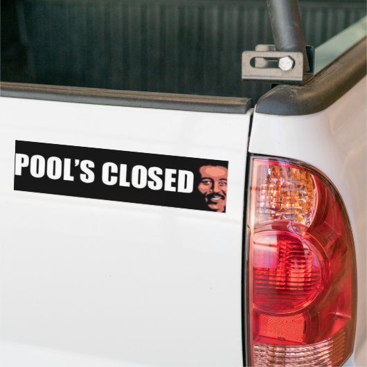 Pools gesloten bumpersticker (Op Truck)