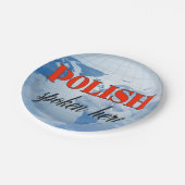 Pools gesproken hier troebele aarde papieren bordje (Gekanteld)