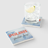 Pools gesproken hier troebele aarde stenen onderzetter (Zijkant)