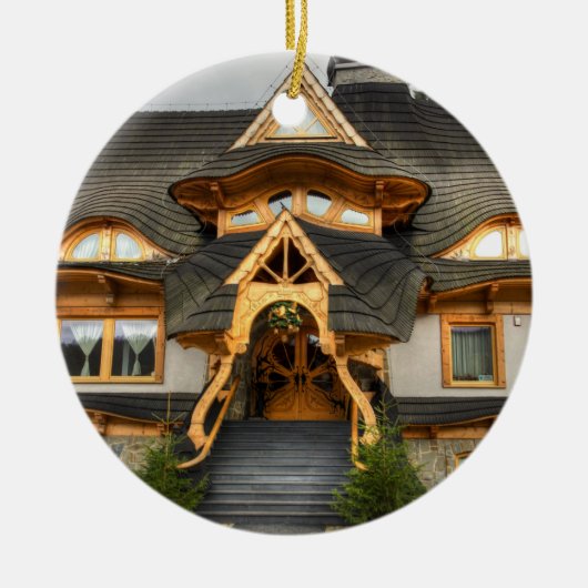 Pools huis van Wooden in Zakopane Keramisch Ornament (Voorkant)