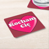 Pools - Ik hou van je Kartonnen Onderzetters (Schuin)