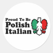 Pools Italiaans Ronde Sticker (Voorkant)