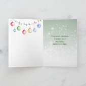 Pools Kerstboom Snowy Houses Holiday Kaart (Binnen)