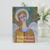 Pools kerstfeest Wesołych Świąt Angel (Staand voorkant)