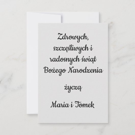 Pools kerstfeest Wesołych Świąt Angel (Achterkant)