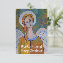 Pools kerstfeest Wesołych Świąt Angel