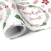 Pools kerstfeest, Wesołych świąt Cadeaupapier (Rol Hoek)