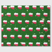 Pools kerstkaartenpapier voor de vlag cadeaupapier (Vlak)