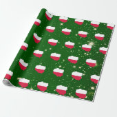 Pools kerstkaartenpapier voor de vlag cadeaupapier (Uitgerold)