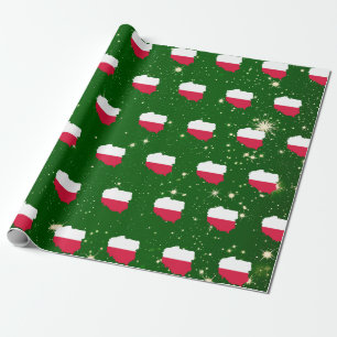 Pools kerstkaartenpapier voor de vlag cadeaupapier