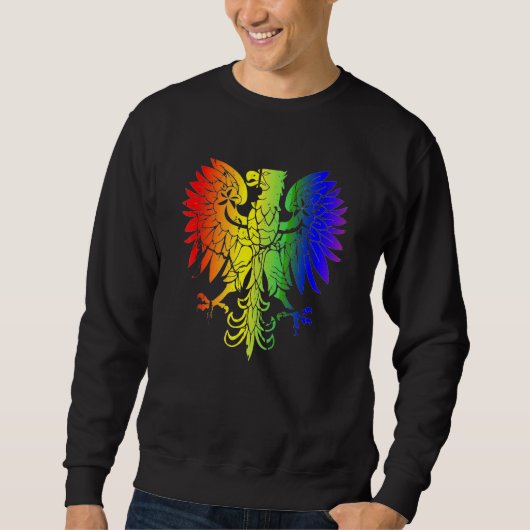 Pools land Gay Pride Eagle Poolse Gay Pride Trui (Voorkant)