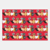 Pools land waar kippen en kippen neervallen inpakpapier vel (Voorkant 2)