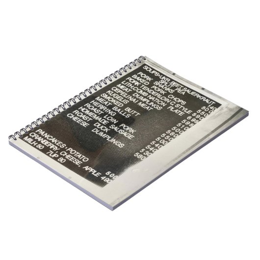 Pools Litouws menu Oude School Recipbook Notitieboek (Linkerzijde)