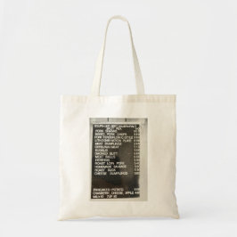 Pools Litouws menu van de muur van de Voedselmuur  Tote Bag