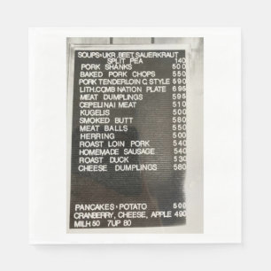 Pools Litouws Voedsel Menu Cepelinai Vlees Servett Servet