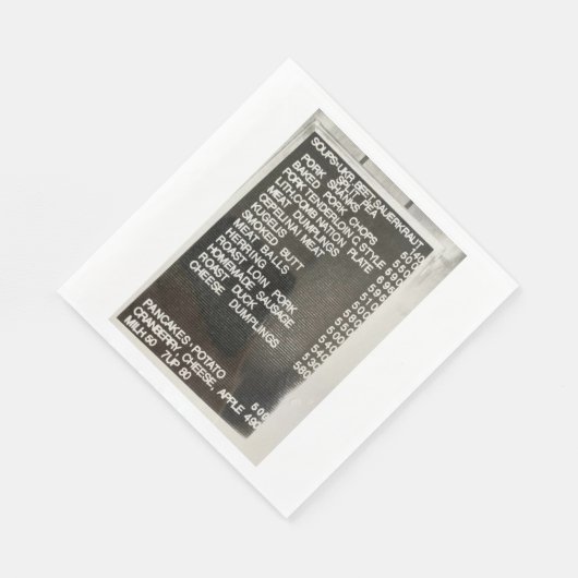 Pools Litouws Voedsel Menu Cepelinai Vlees Servett Servet (Hoek)