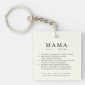 Pools Mam Gift - MAMA Definitie Ecru Sleutelhanger (voorkant)