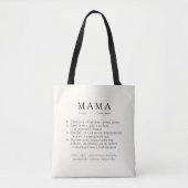 Pools Mam Gift - MAMA Definitie Ecru Tote Bag (Voorkant)