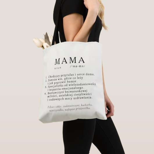 Pools Mam Gift - MAMA Definitie Ecru Tote Bag (Dichtbij)