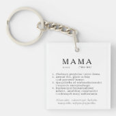 Pools Mam Gift - MAMA Definition Wit Sleutelhanger (voorkant)
