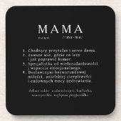 Pools Mam Gift - MAMA Definition Zwart Bier Onderzetter (Voorkant)