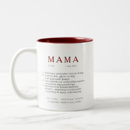 Pools Mum Gift - MAMA Definition Bruin Tweekleurige Koffiemok