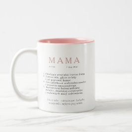 Pools Mum Gift - MAMA Definition Pink Tweekleurige Koffiemok