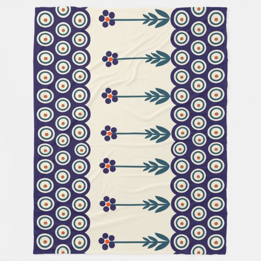 Pools ontwerp van traditionele keramiek fleece deken (Voorkant)