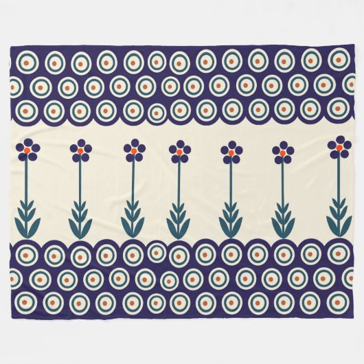 Pools ontwerp van traditionele keramiek fleece deken (Voorkant (Horizontaal))