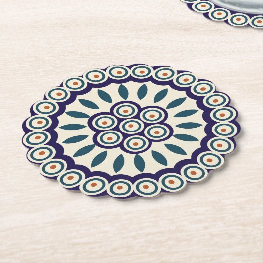 Pools ontwerp van traditionele keramiek. kartonnen onderzetters (Gekanteld)