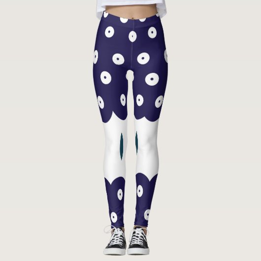 Pools ontwerp van traditionele keramiek leggings (Voorkant)