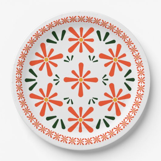 Pools ontwerp van traditionele keramiek. papieren bordje (Voorkant)