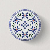 Pools ontwerp van traditionele keramiek. ronde button 3,2 cm (Voorkant)