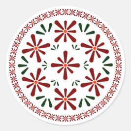 Pools ontwerp van traditionele keramiek. ronde sticker