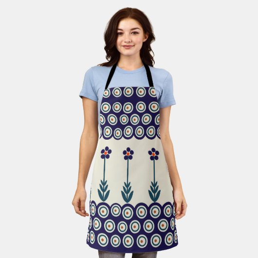 Pools ontwerp van traditionele keramiek schort (Gedragen)