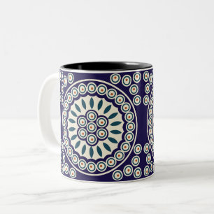 Pools ontwerp van traditionele keramiek tweekleurige koffiemok