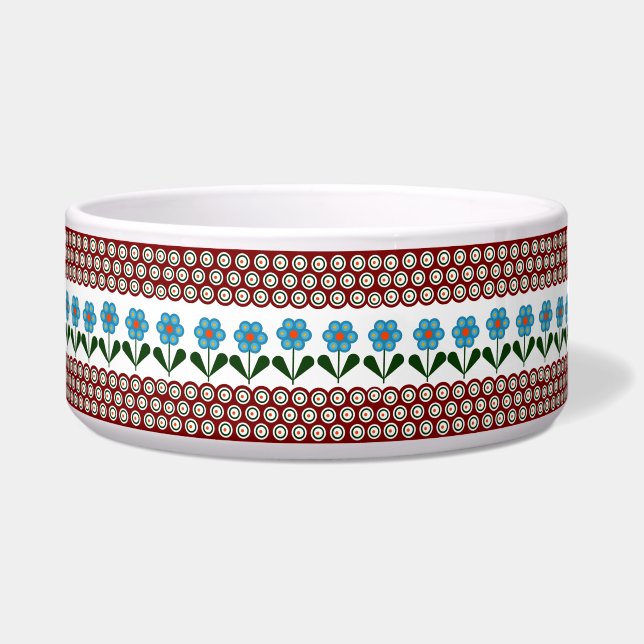 Pools ontwerp van traditionele keramiek voerbakje (Voorkant)