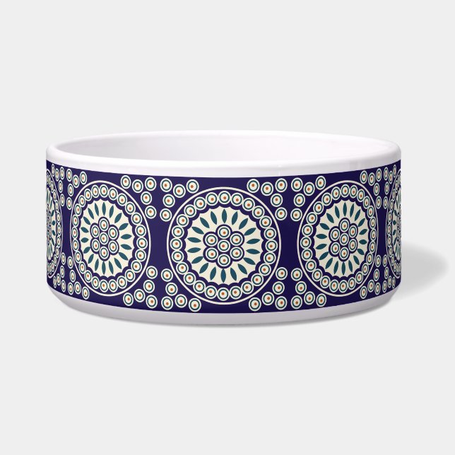 Pools ontwerp van traditionele keramiek voerbakje (Voorkant)