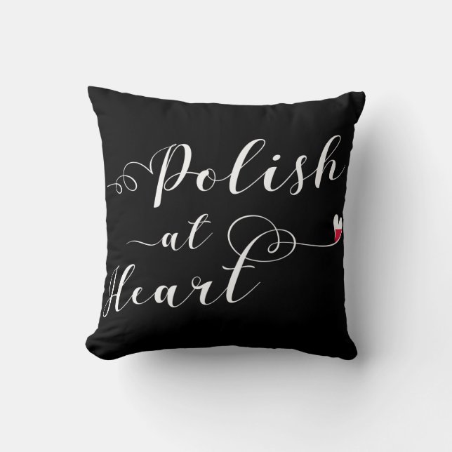 Pools op het heart Throw Cushion, Polen Kussen (Voorkant)